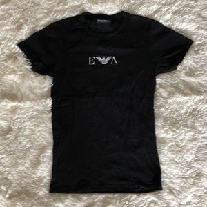 GUC 100% Cotton Black Emporio Armani Tee